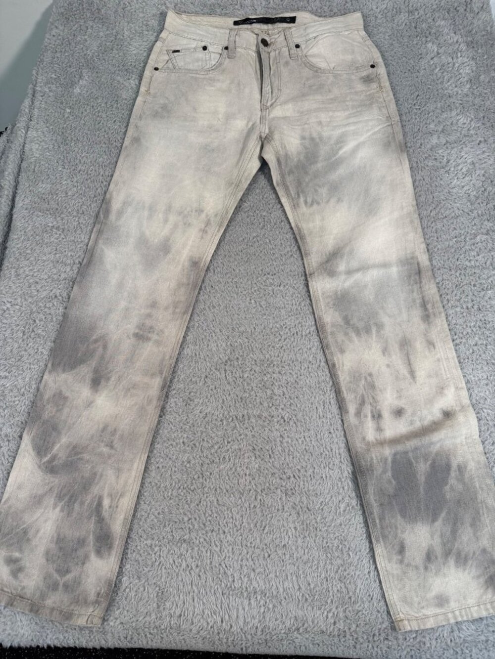 Joes Brixton Mens W30 Tie-Dye Linen Pants 90s Y2K Lightweight Beach Comfort - Picture 6 of 14
